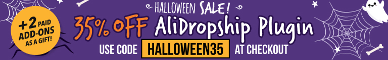 Get AliDropship plugin for dropshipping with 35% OFF